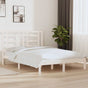 Bed Frame without Mattress White 150x200 cm Solid Wood Pine