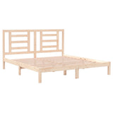Bed Frame without Mattress 183x203 cm King Solid Wood