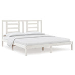 Bed Frame without Mattress White 180x200 cm Solid Wood