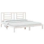 Bed Frame without Mattress White 180x200 cm Solid Wood