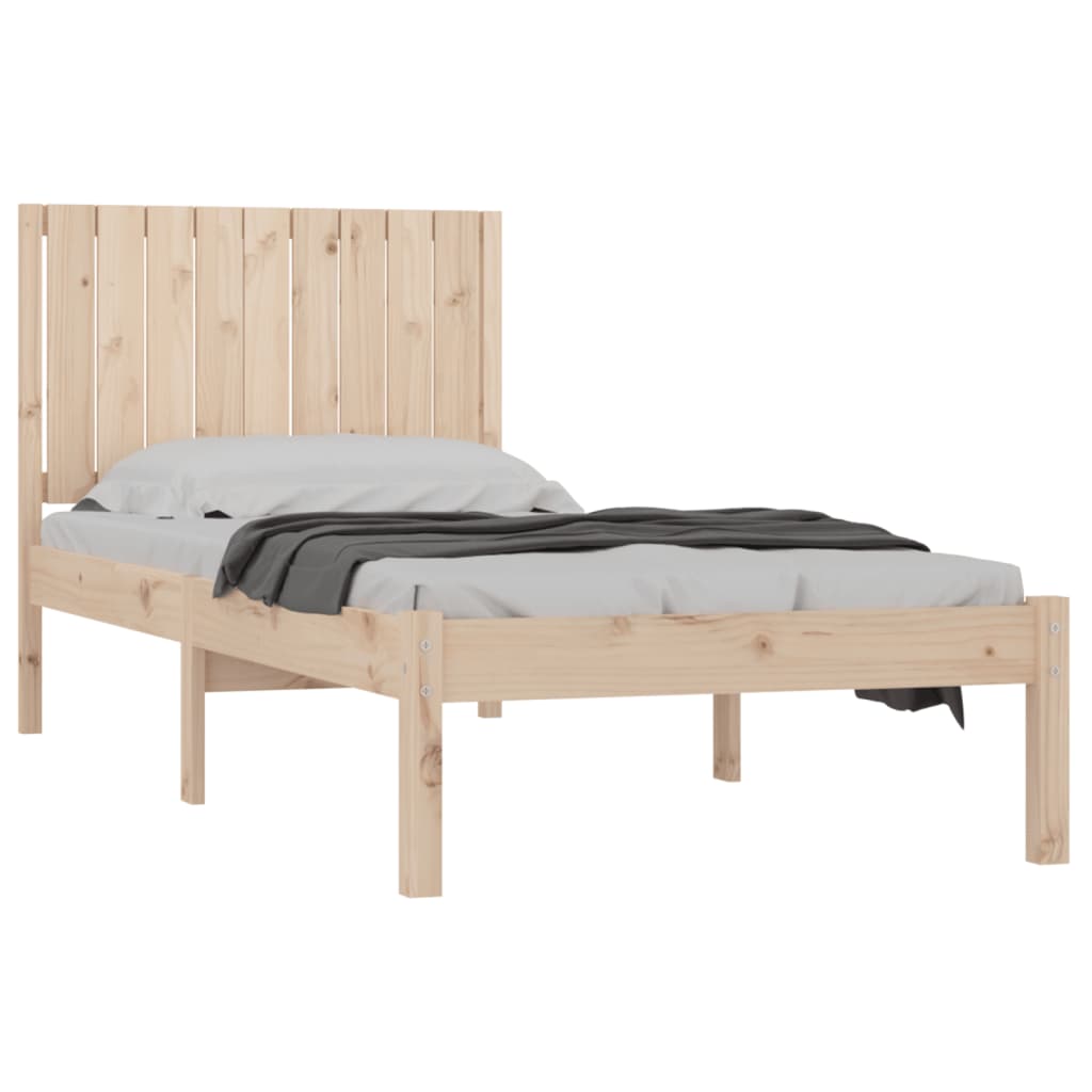 Bed Frame without Mattress 90x190 cm Solid Wood Pine