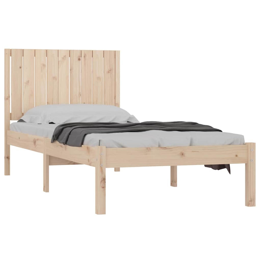 Bed Frame without Mattress 90x190 cm Solid Wood Pine