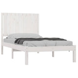 Bed Frame without Mattress White 90x190 cm Solid Wood Pine - Side View