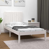 Bed Frame without Mattress White 90x190 cm Solid Wood Pine