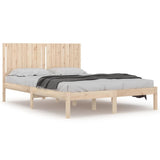 Bed Frame without Mattress 150x200 cm Solid Wood - Front View