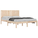 Bed Frame without Mattress 150x200 cm Solid Wood