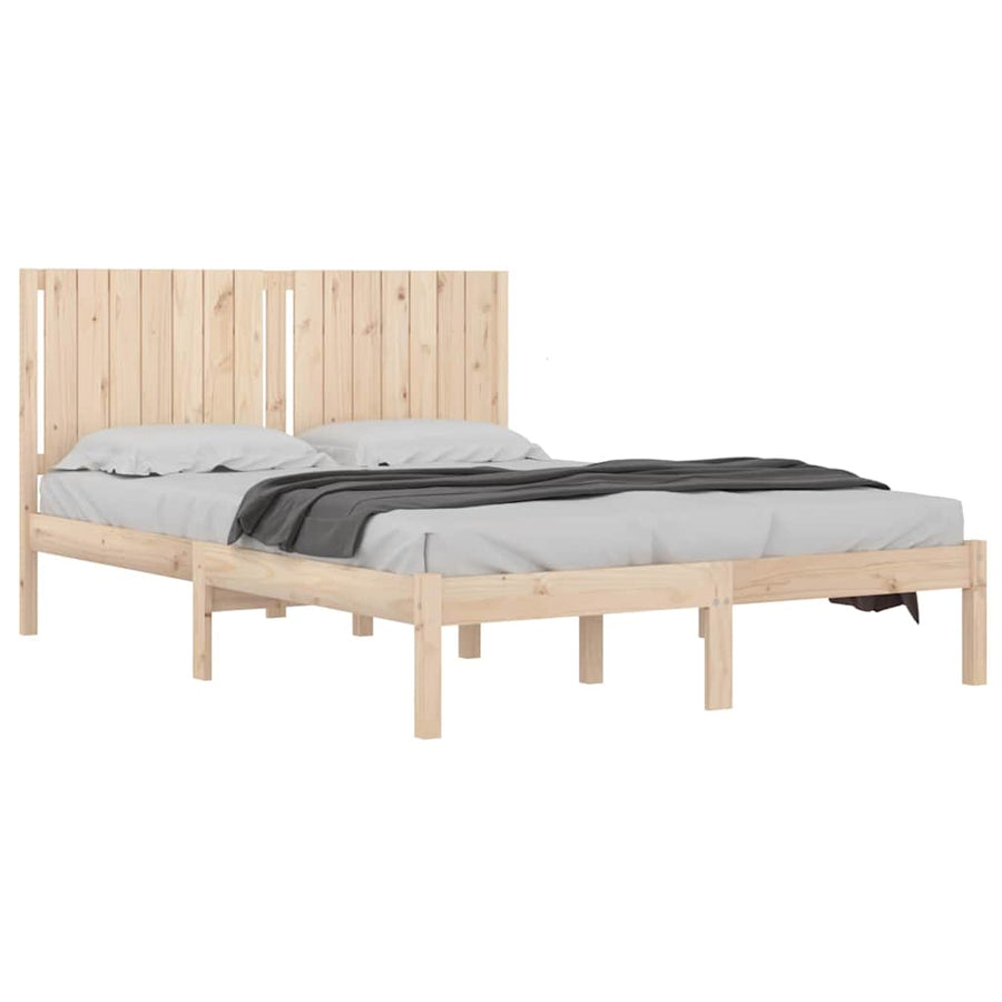 Bed Frame without Mattress 150x200 cm Solid Wood