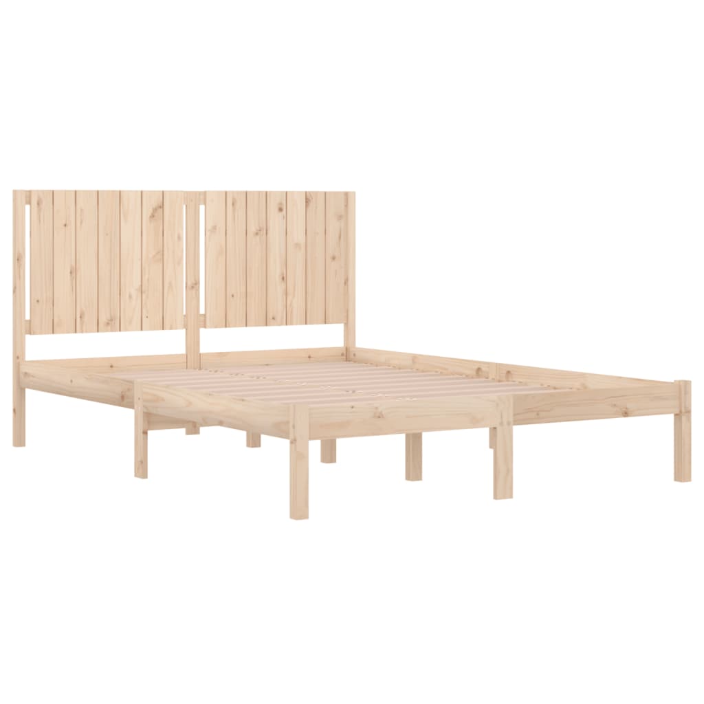 Bed Frame without Mattress 150x200 cm Solid Wood