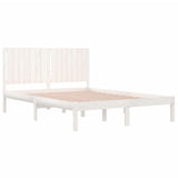 Bed Frame without Mattress White 150x200 cm Solid Wood