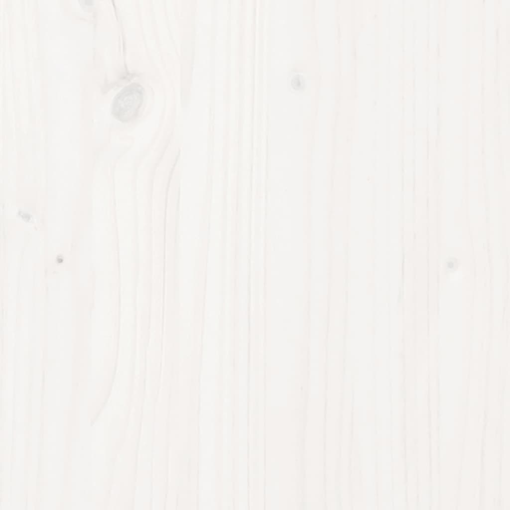 Bed Frame without Mattress White 150x200 cm Solid Wood