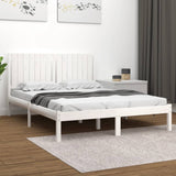 Bed Frame without Mattress White 150x200 cm Solid Wood