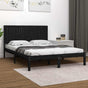 Bed Frame without Mattress Black 183x203 cm King Solid Wood
