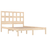 Bed Frame without Mattress 135x190 cm Solid Wood Pine - Top-Down View