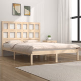 Bed Frame without Mattress 135x190 cm Solid Wood Pine