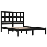 Bed Frame without Mattress Black 135x190 cm Solid Wood Pine - Top-Down View