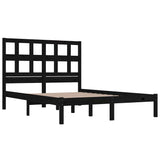 Bed Frame without Mattress Black 183x203 cm King Solid Wood