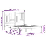 Bed Frame without Mattress White 135x190 cm Solid Wood Pine