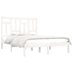 Bed Frame without Mattress White 150x200 cm Solid Wood Pine