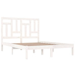 Bed Frame without Mattress White 150x200 cm Solid Wood Pine