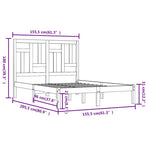 Bed Frame without Mattress White 150x200 cm Solid Wood Pine