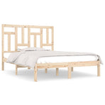 Bed Frame without Mattress 183x203 cm King Solid Wood Pine