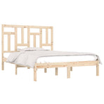 Bed Frame without Mattress 183x203 cm King Solid Wood Pine
