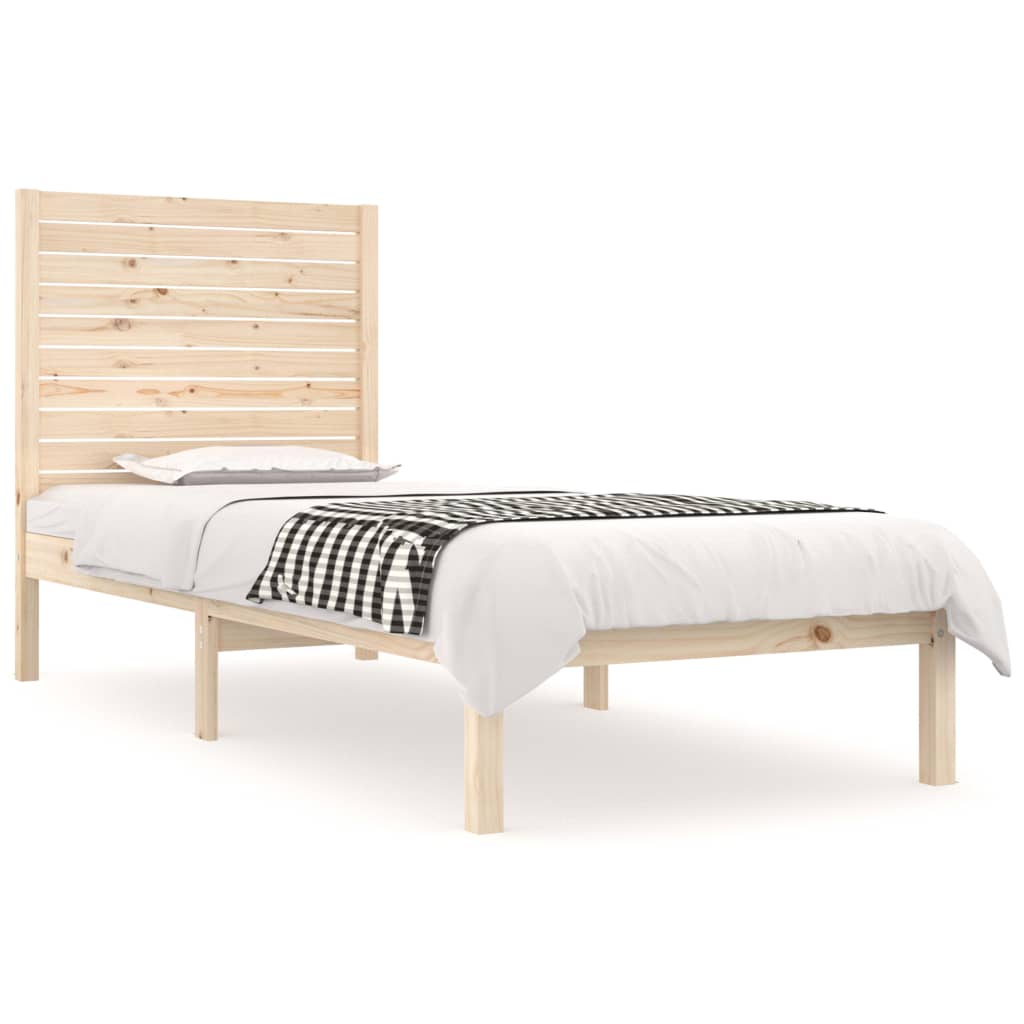 Bed Frame without Mattress 90x190 cm Solid Wood