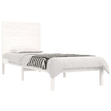 Bed Frame without Mattress White 90x190 cm Solid Wood