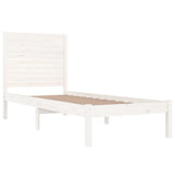 Bed Frame without Mattress White 90x190 cm Solid Wood