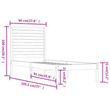Bed Frame without Mattress White 90x190 cm Solid Wood
