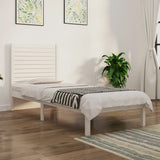 Bed Frame without Mattress White 90x190 cm Solid Wood