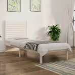 Bed Frame without Mattress White 90x190 cm Solid Wood