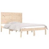 Bed Frame without Mattress 135x190 cm Solid Wood - Side View