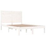 Bed Frame without Mattress White 135x190 cm Solid Wood