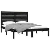 Bed Frame without Mattress Black 150x200 cm Solid Wood