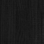 Bed Frame without Mattress Black 150x200 cm Solid Wood