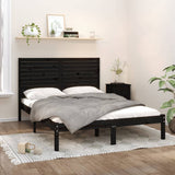 Bed Frame without Mattress Black 150x200 cm Solid Wood