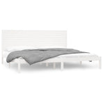 Bed Frame without Mattress White 180x200 cm Solid Wood