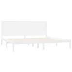 Bed Frame without Mattress White 180x200 cm Solid Wood
