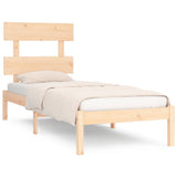 Bed Frame without Mattress 90x190 cm Solid Wood - Front View