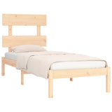 Bed Frame without Mattress 90x190 cm Solid Wood - Side View