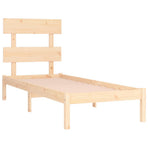 Bed Frame without Mattress 90x190 cm Solid Wood