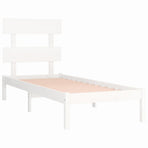 Bed Frame without Mattress White 90x190 cm Solid Wood