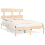 Bed Frame without Mattress 150x200 cm Solid Wood - Front View