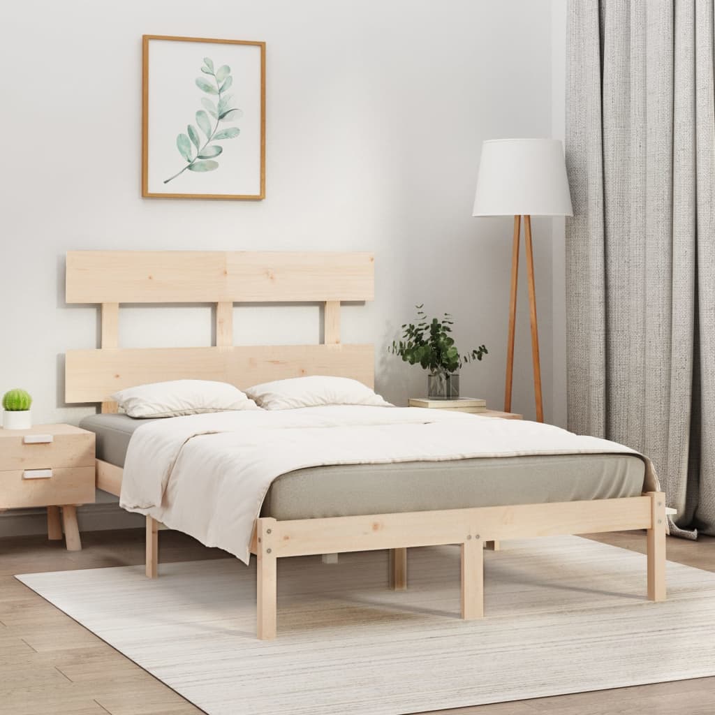 Bed Frame without Mattress 150x200 cm Solid Wood
