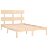 Bed Frame without Mattress 183x203 cm King Solid Wood - Top-Down View