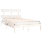 Bed Frame without Mattress White 180x200 cm Solid Wood