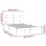 Bed Frame without Mattress White 180x200 cm Solid Wood