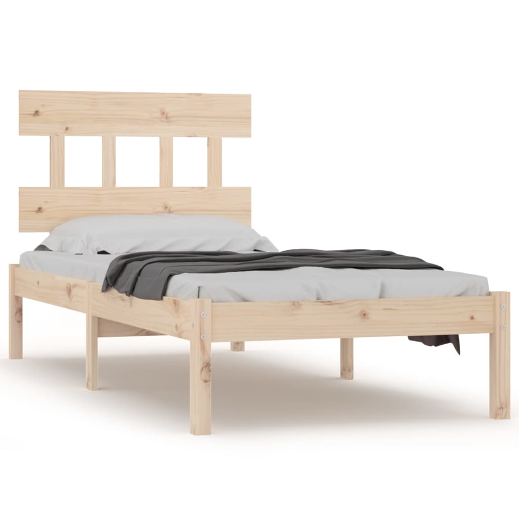 Bed Frame without Mattress 90x190 cm Solid Wood
