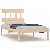 Bed Frame without Mattress 90x190 cm Solid Wood - Front View